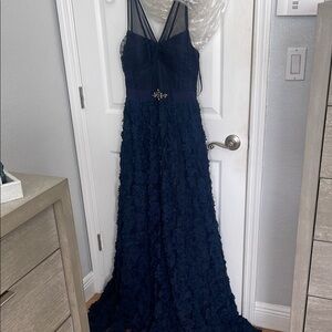 Elegant Navy Evening Gown